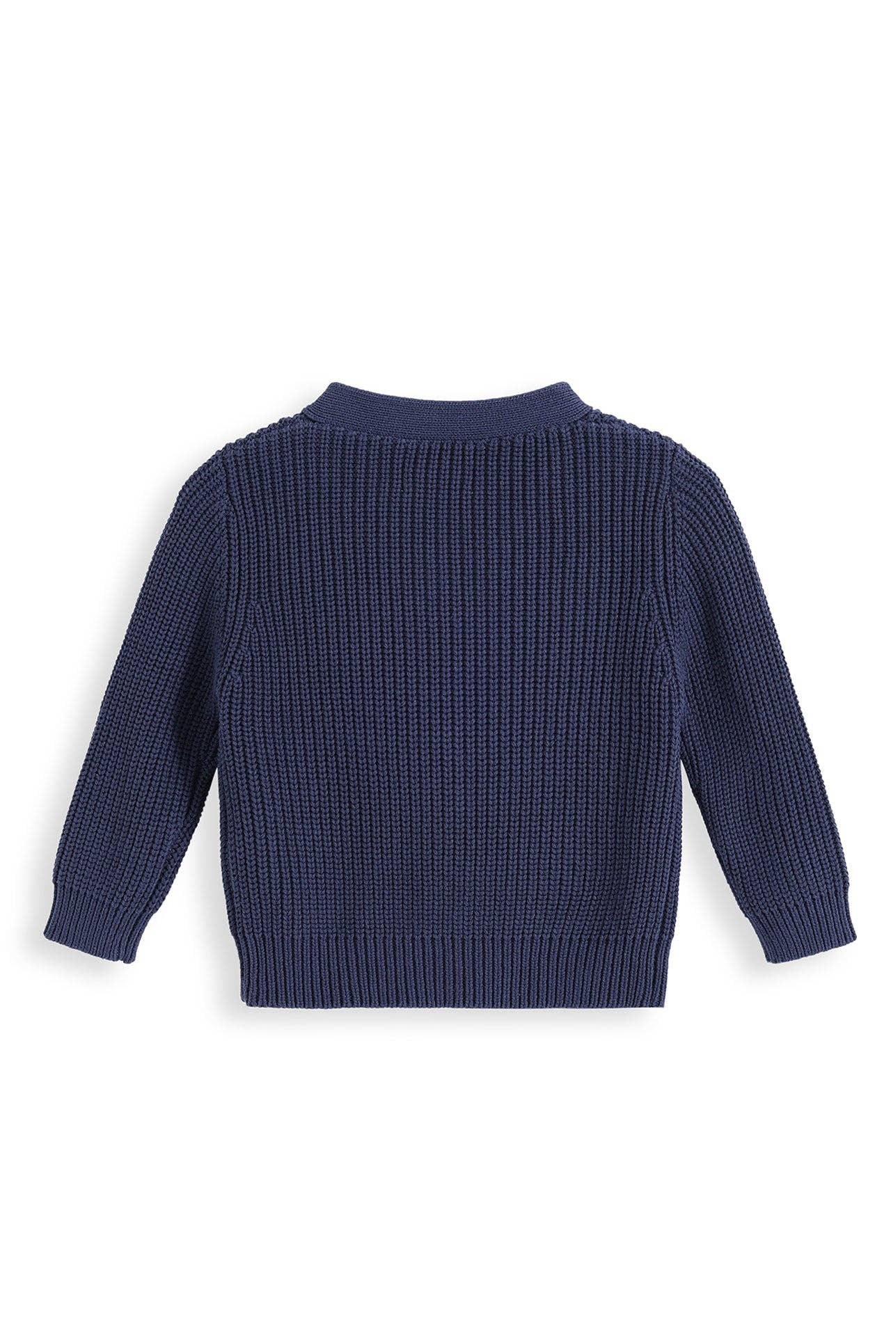 Chunky Knit Cardigan Navy