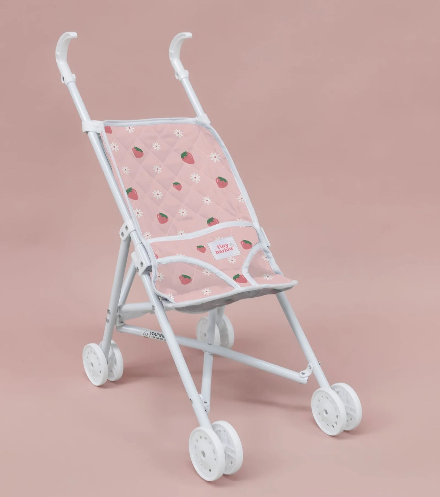 tiny harlow folding dolls stroller - strawberry picnic