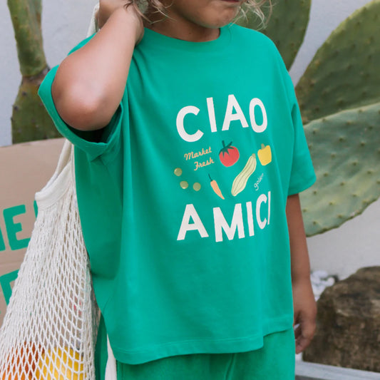 Ciao Amici Tee Leafy Green