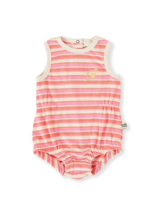 Watermelon Stripe Bubble Romper
