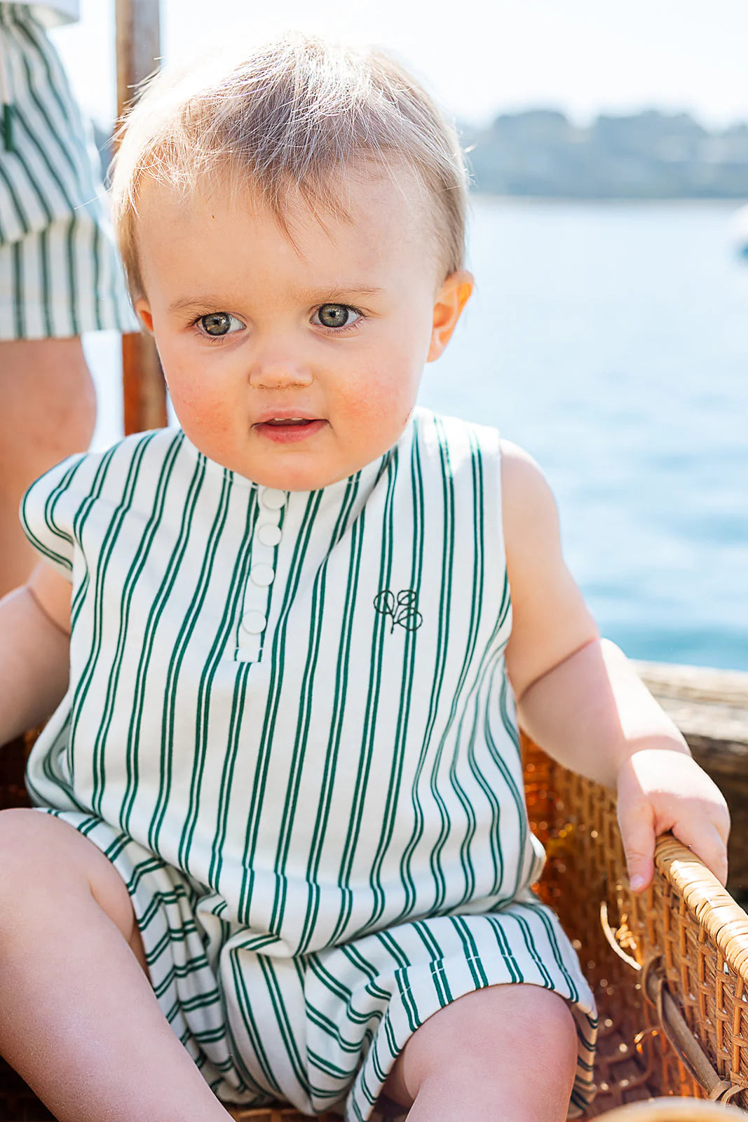 Monty Romper Seaside Stripe