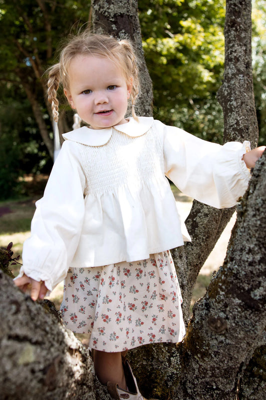 Smocked Blouse Natural