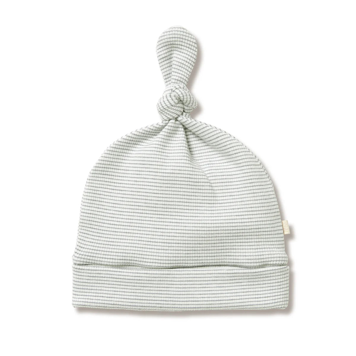 Organic Stripe Rib Knot Hat