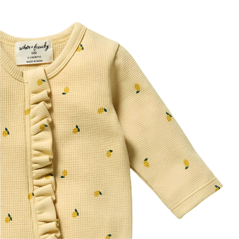 Organic Waffle Ruffle Jumpsuit