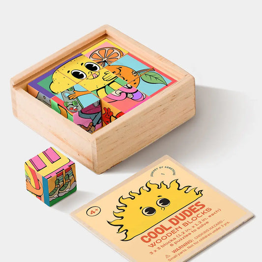 Cool Dude Wooden Blocks