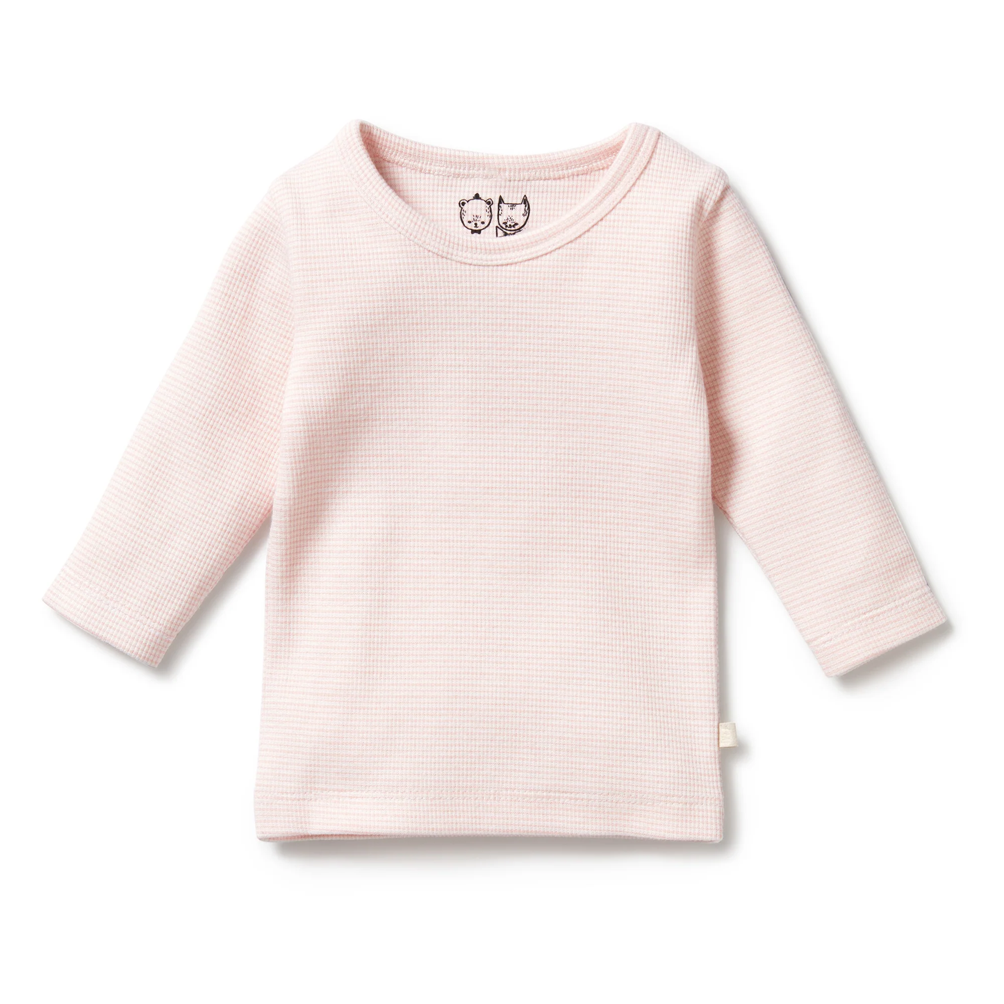 Organic Stripe Rib Long Sleeved Top