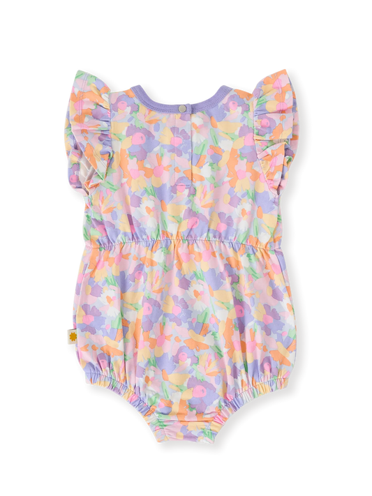Pastel Bouquet Frill Bubble Romper