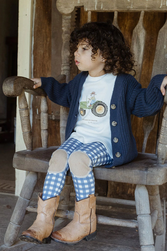 Rib Patch Legging Gingham