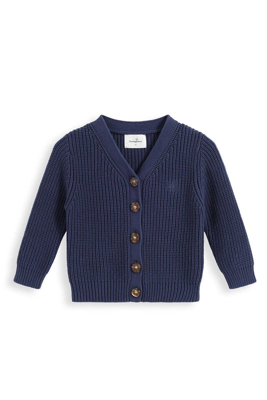 Chunky Knit Cardigan Navy