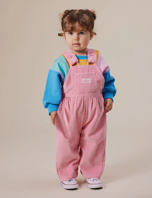 Sammy Corduroy Overalls - Sweet Pea