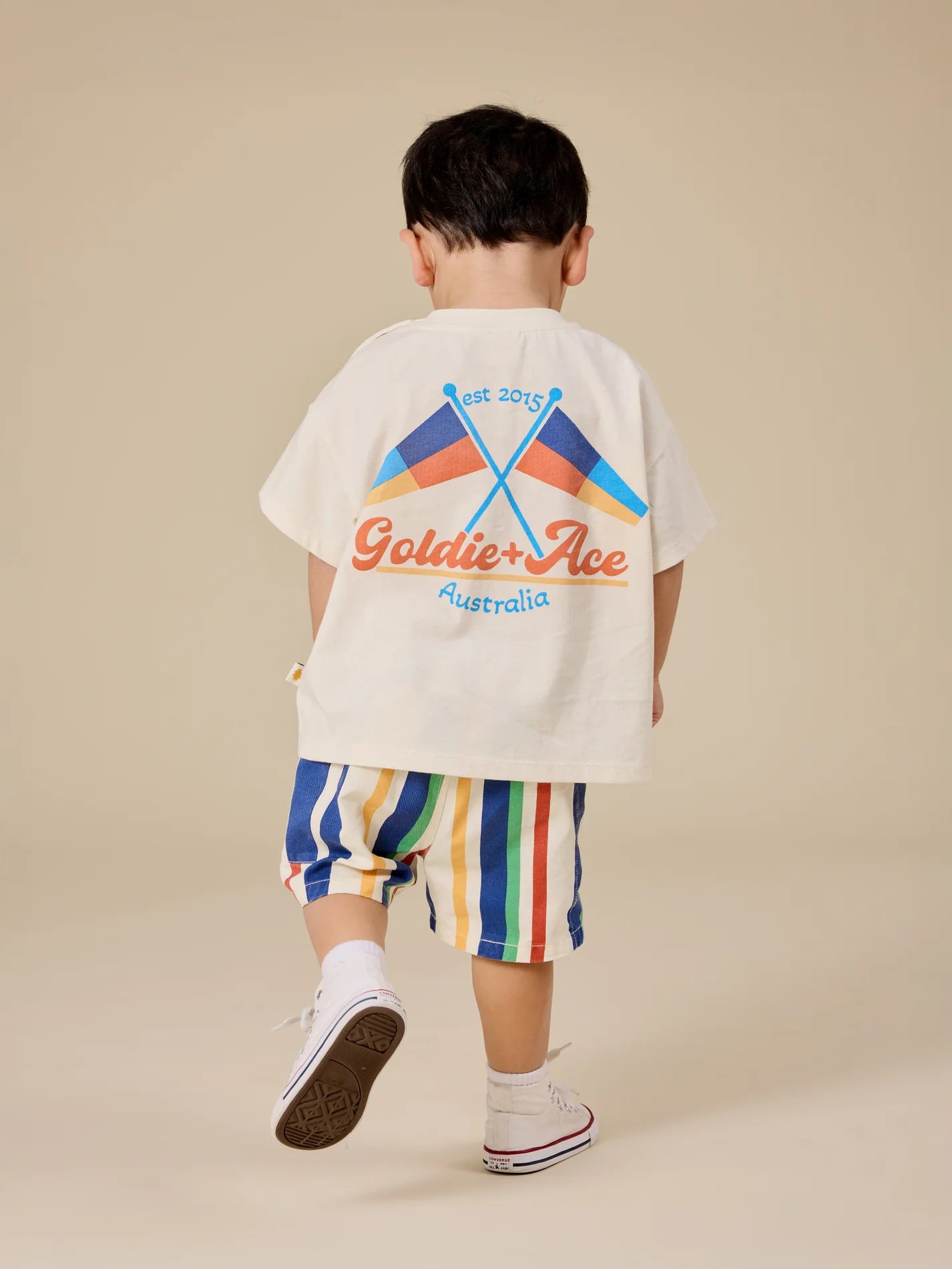 90's Bold Stripe Noah Denim Pocket Shorts