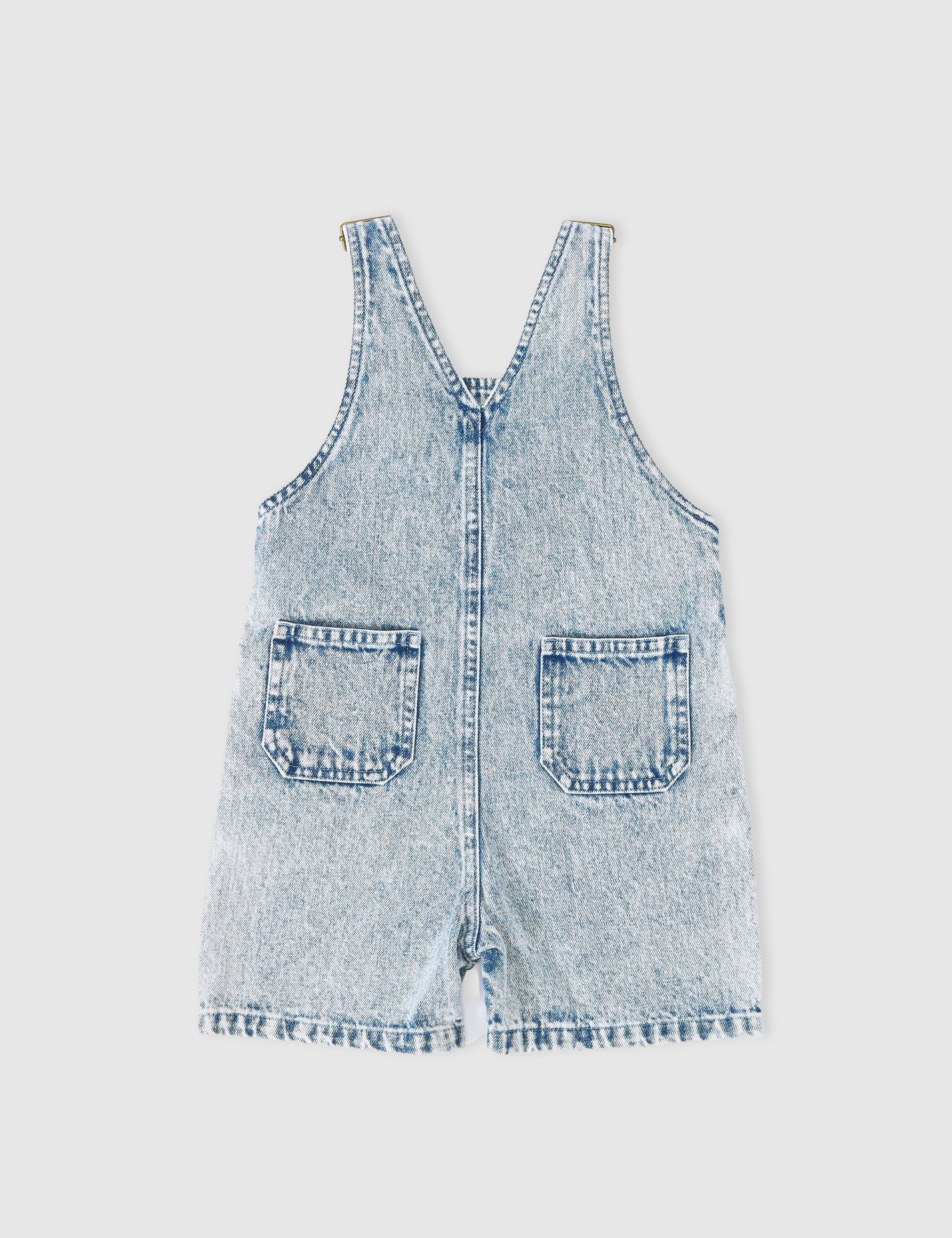 Burton Vintage Washed Denim Overalls Light Denim