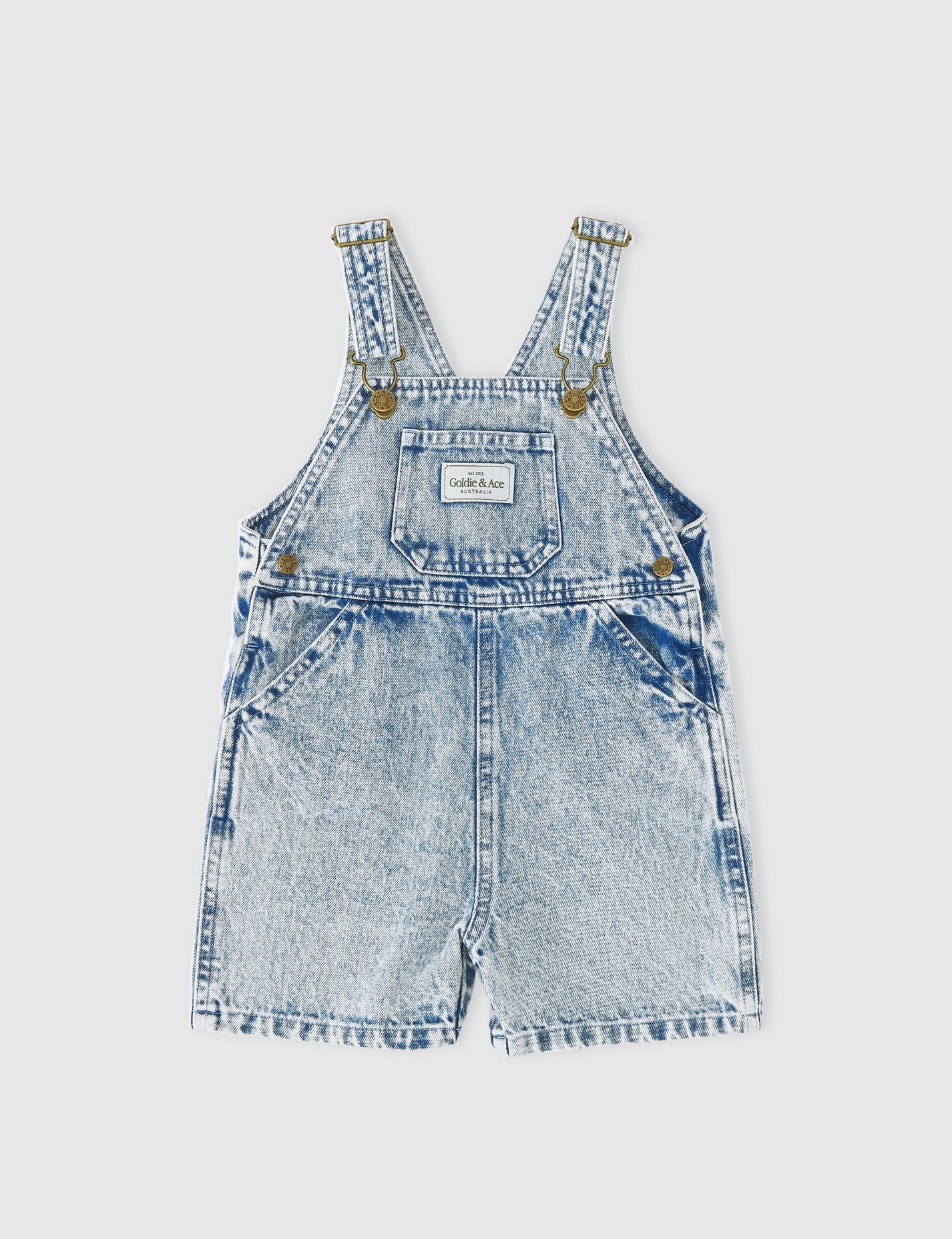 Burton Vintage Washed Denim Overalls Light Denim