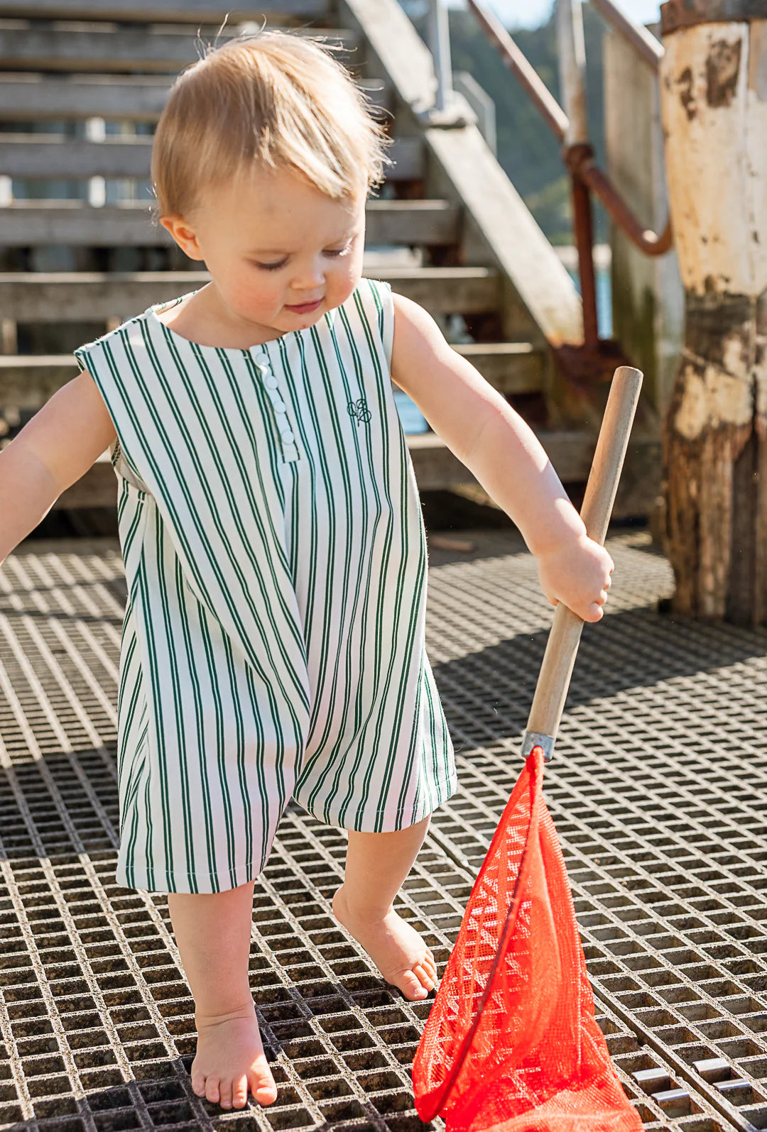 Monty Romper Seaside Stripe