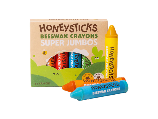 Honeysticks Bees Wax Crayons Super Jumbos 6pk