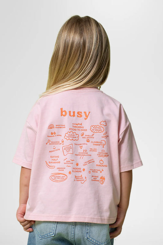 Busy Tee  - Sunset Pink