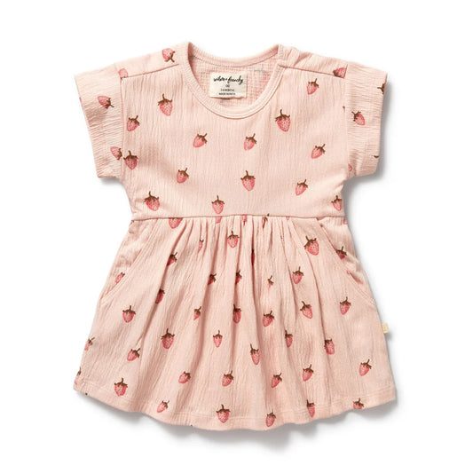 STRAWBERRY KISSES ORGANIC DRESS