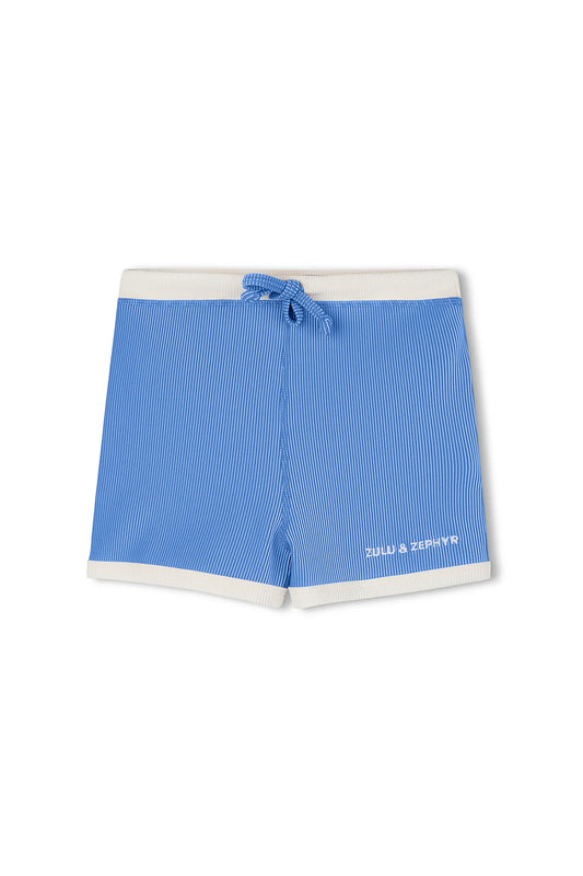 MINI STRIPE RIB SURF SHORT - SKY