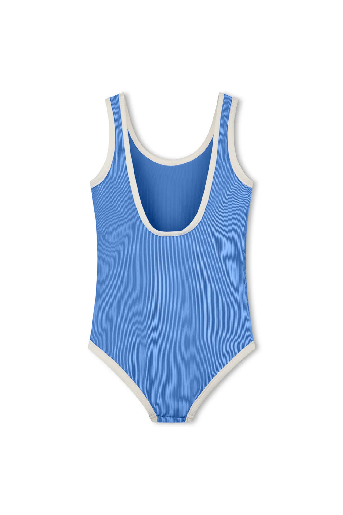 MINI STRIPE RIB RASHIE ONE PIECE - SKY