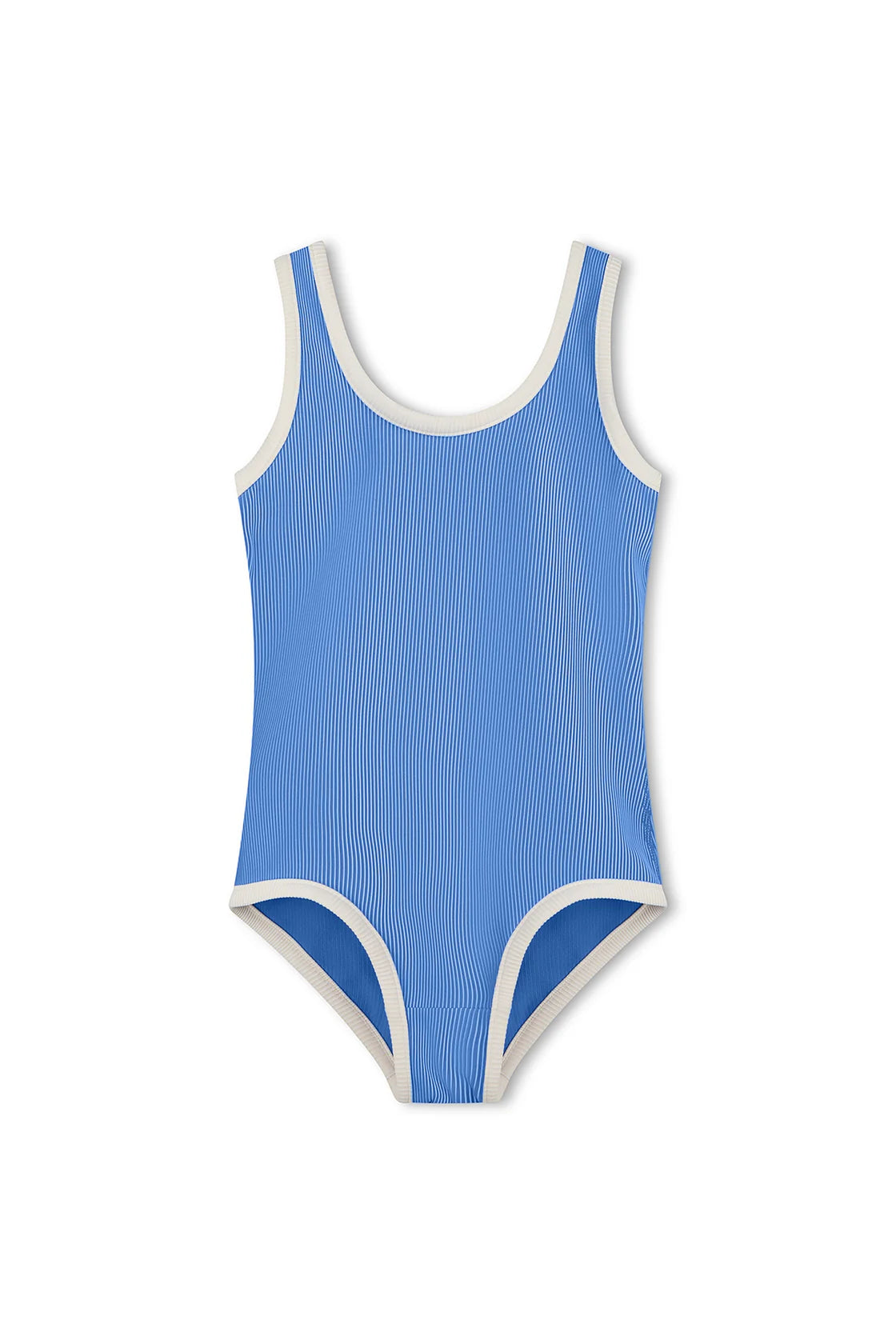 MINI STRIPE RIB RASHIE ONE PIECE - SKY