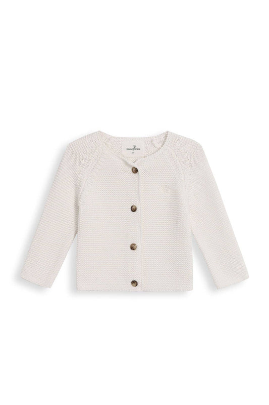 Newborn Organic Cardigan White