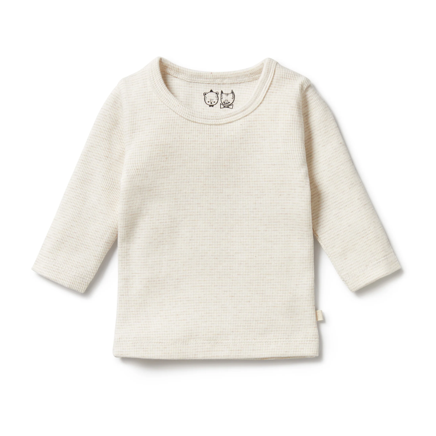 Organic Stripe Rib Long Sleeved Top