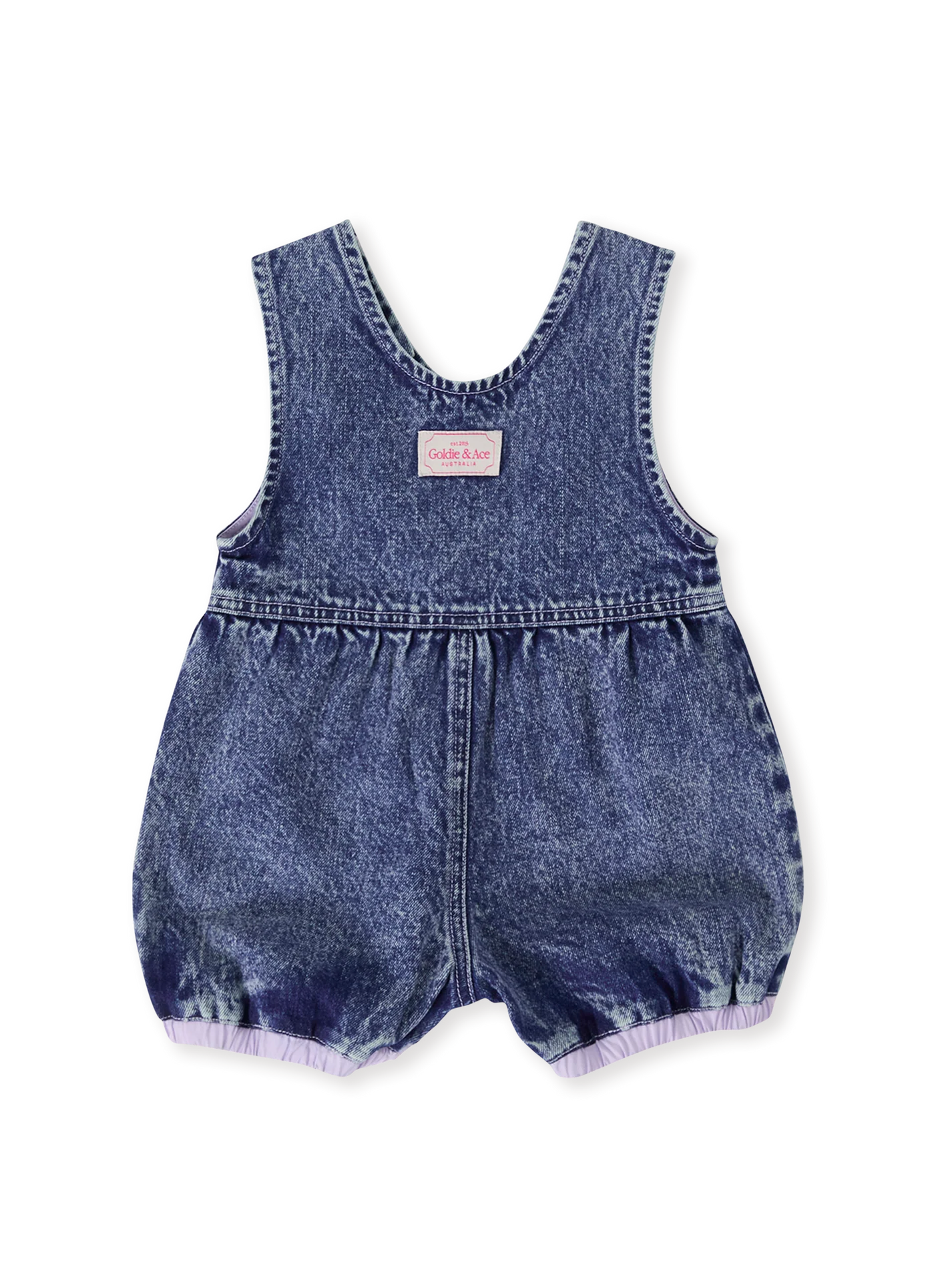 Nina Pastel Petals Denim Romper