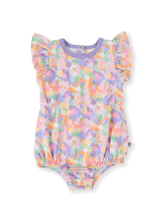Pastel Bouquet Frill Bubble Romper